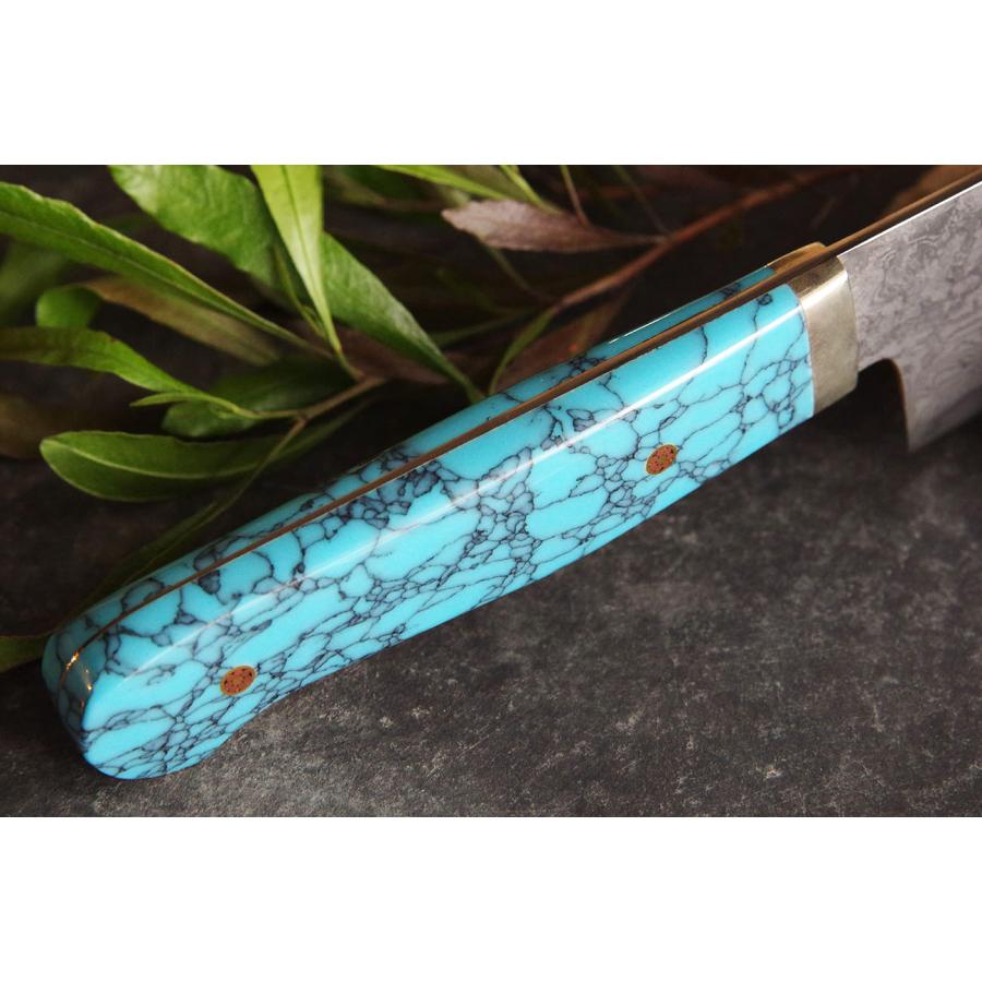裕翠工房 / 粉末ハイスR2 ダマスカス 包丁 三徳 177mm 裕翠工房 / 粉末ハイスR2 ダマスカス 包丁 三徳 177mm