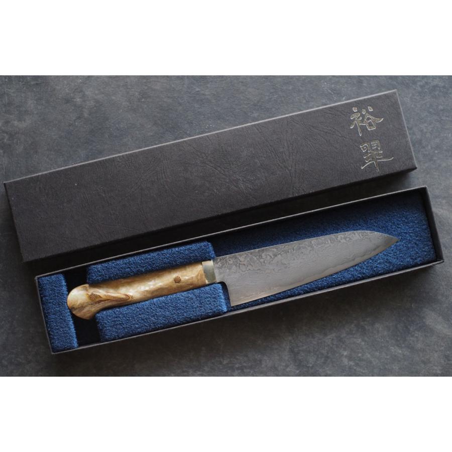 裕翠工房 / 粉末ハイスR2 ダマスカス 包丁 ペティナイフ レインボー