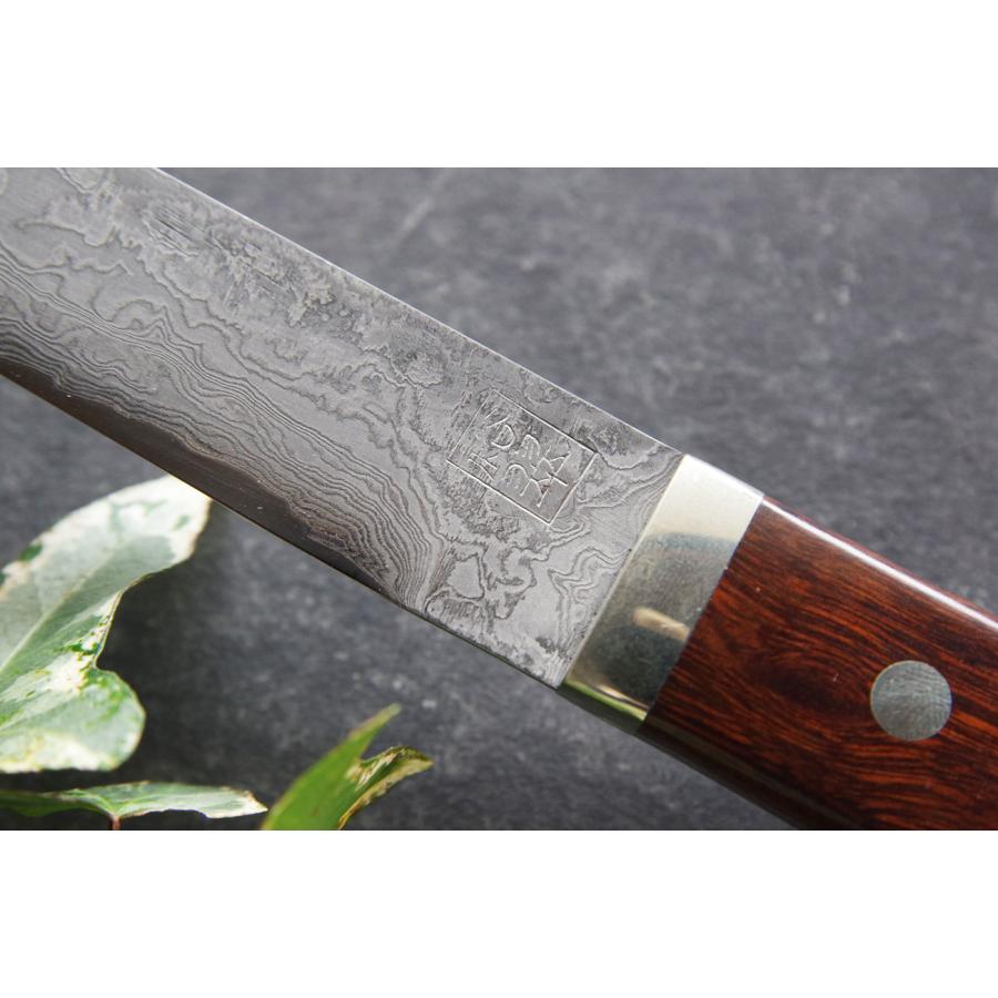 裕翠工房 / 粉末ハイスR2 ダマスカス 包丁 スライサー アイアンウッド (YK_254)_9