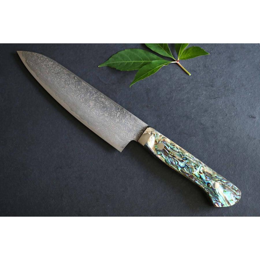 裕翠工房 / 粉末ハイスR2 ダマスカス 包丁 牛刀 164 mm (5.5寸