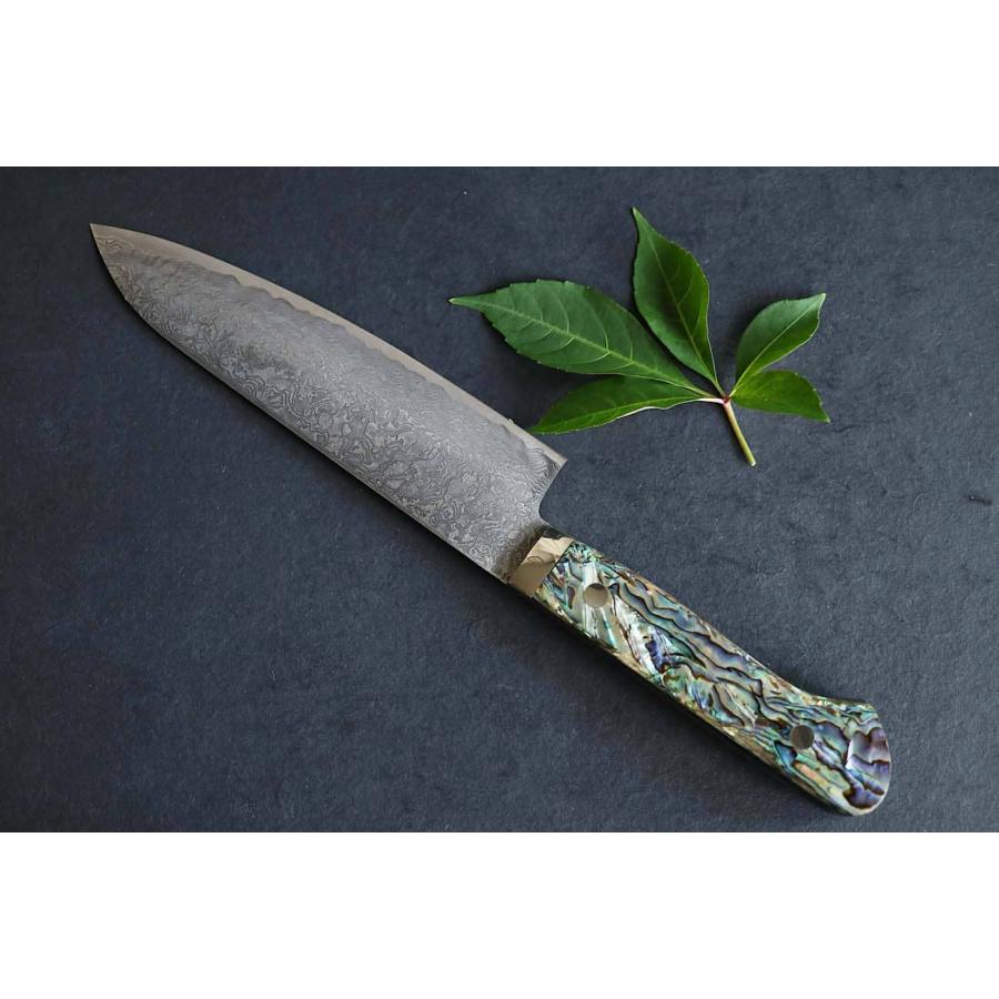 裕翠工房 / 粉末ハイスR2 ダマスカス 包丁 牛刀 164 mm (5.5寸