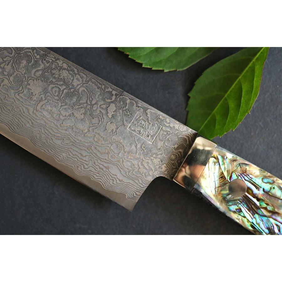 裕翠工房 / 粉末ハイスR2 ダマスカス 包丁 牛刀 164 mm (5.5寸