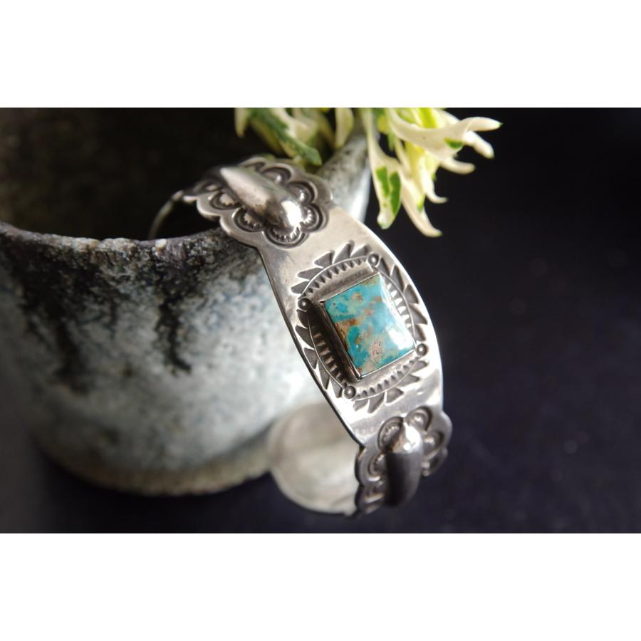 インディアンジュエリー シルバー ターコイズ バングル Greg