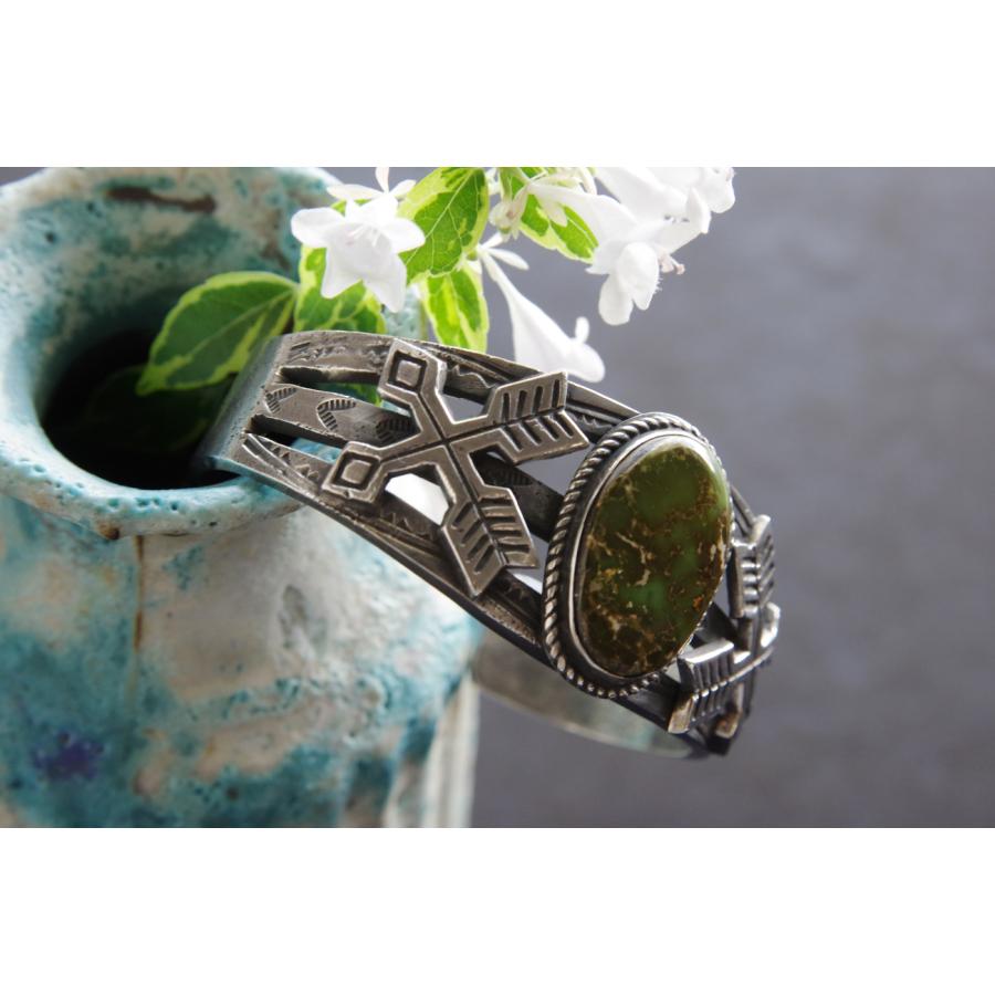 インディアンジュエリー シルバー ターコイズ バングル Cross