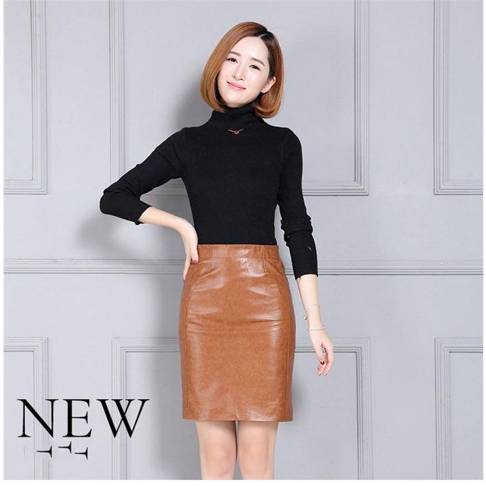 【中古品 】 スカート ミディアム丈革スカート ラムレザー タイトスカート 膝丈ペンシルスカート ラムレザースカート ハイウエスト 本革 皮スカート 羊革 ブラック 【WS1890500042】(11983円)