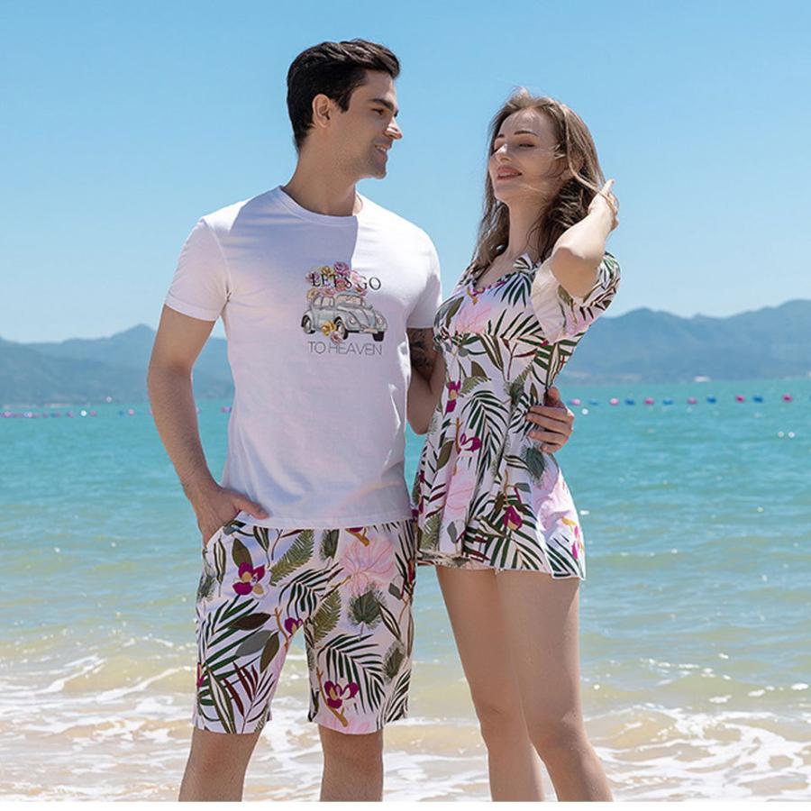 ペア水着 水着 ペア カップル ペアルック カップル水着 ペアルック水着 カップルペアルック 水着ショートパンツ 水着ペア 水着カップル 水着ペアルック y6