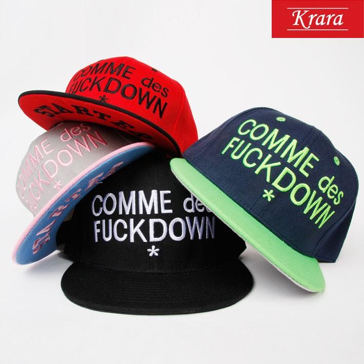 COMME des FUCK DOWN 2トーン キャップ スナップバック 帽子 COMME des FUCK DOWN 2トーン キャップ スナップバック 帽子