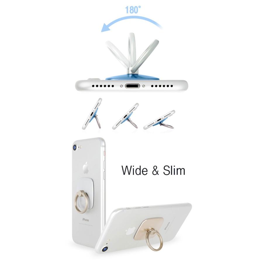 バンカーリング スマホリング 落下防止 超軽量 薄型 全6色 スマートフォン スマホ ホルダー リングホルダー シンプル コンパクト｜wallstickershop｜04