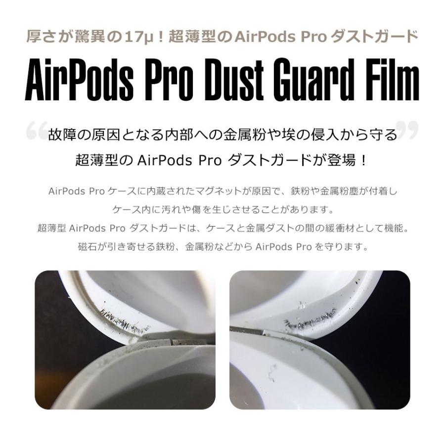 AirPods Proケース ダストガード エアポッズ プロ カバー 3枚セット