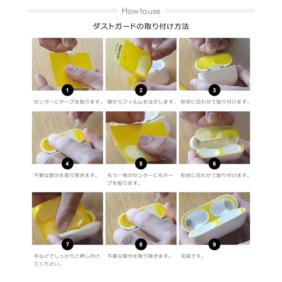 AirPods Proケース ダストガード エアポッズ プロ カバー 3枚セット