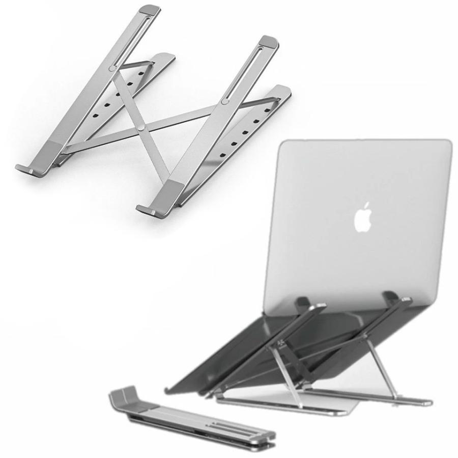 ノートパソコンスタンド 折りたたみ アルミ 軽量 PCスタンド 6段階調節