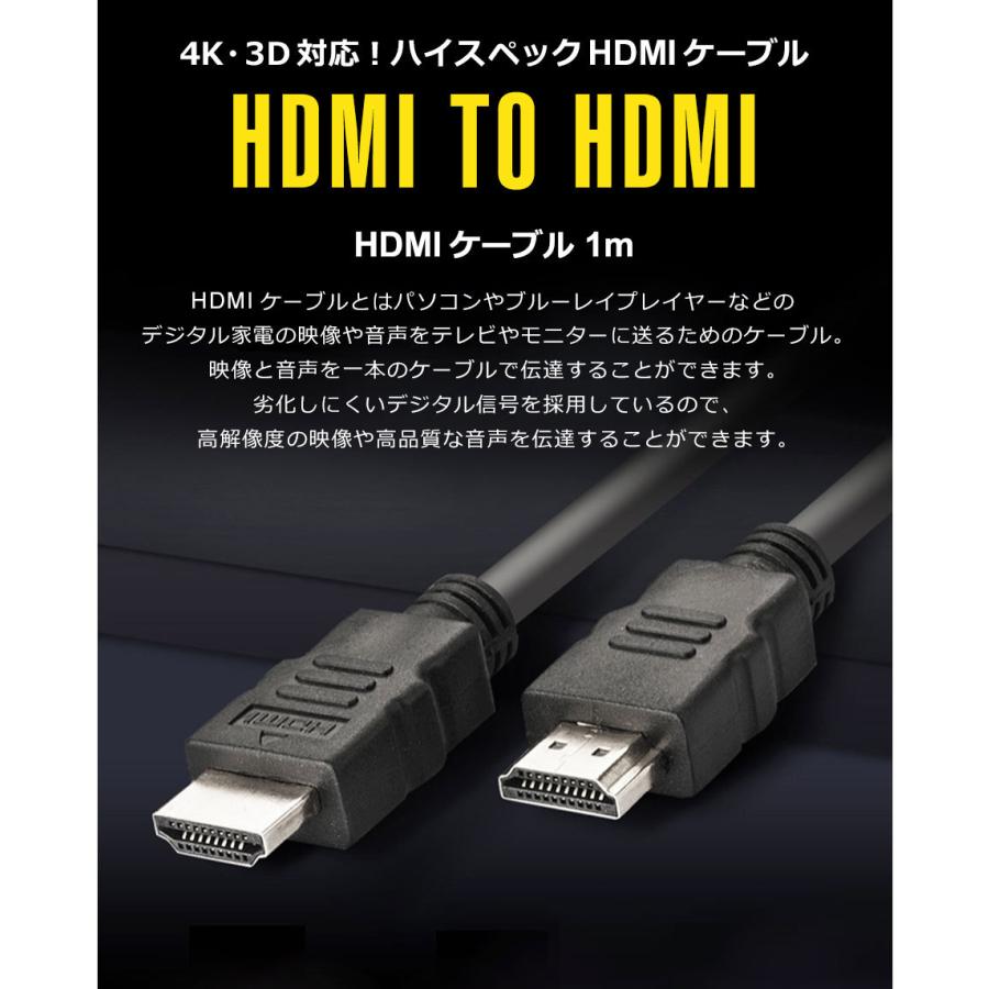 HDMI ケーブル 1m ハイスピード 新品 高画質 モニター テレビ 映像機器