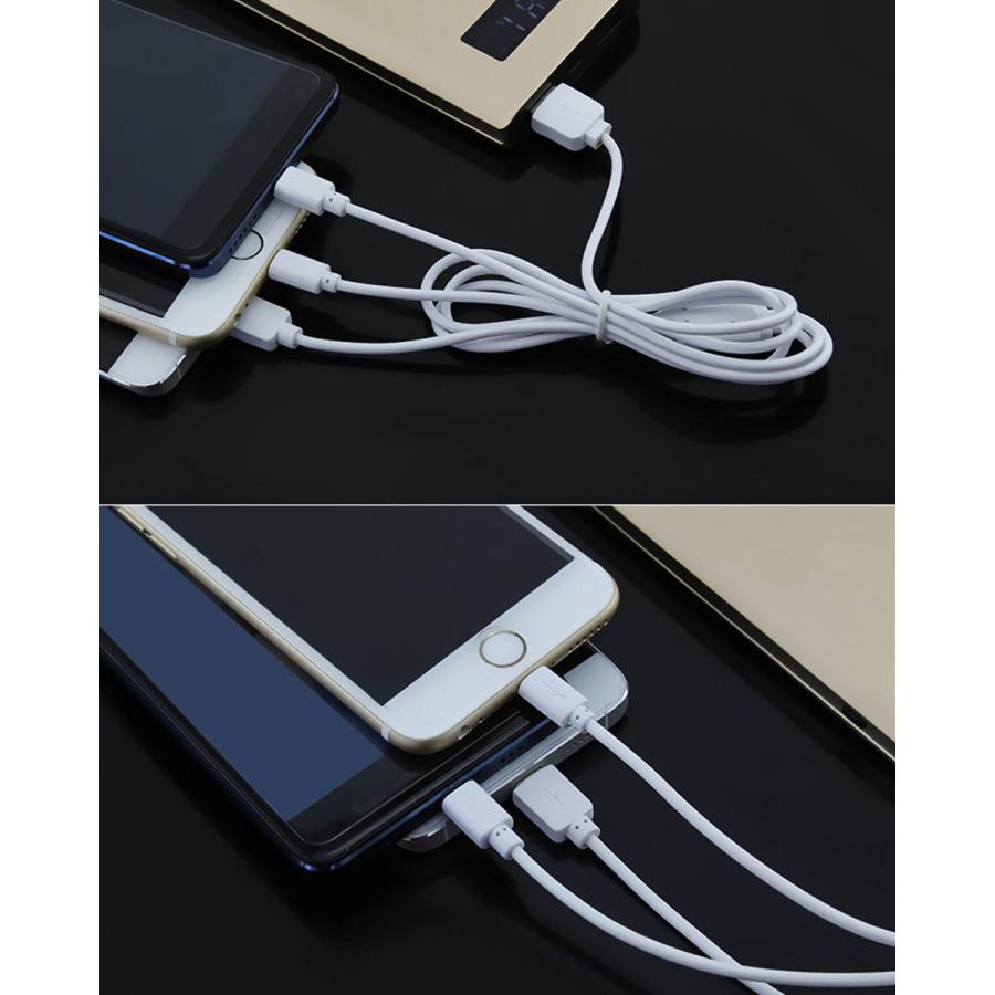 充電ケーブル 3in1 iphone type-c iPad iOS MicroUSB 3in1 1m USB充電ケーブル スマホ充電ケーブル タブレット充電ケーブル アイフォン ケーブル y2｜wallstickershop｜03