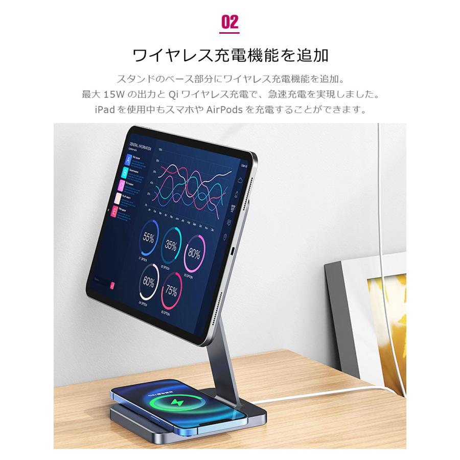 【新品】iPad用マグネット式ワイヤレス充電スタンド Amazon.co.jp: KU XIU マグネット式ワイヤレス充電スタンド iPad Pro