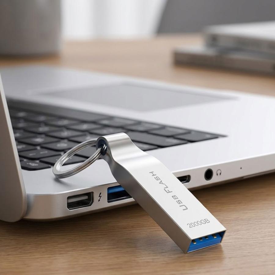 USBメモリ 2TB 大容量 USB3.0対応 usbメモリ 小型 シルバー USB 