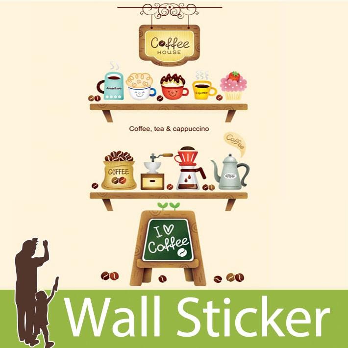 ウォールステッカー おしゃれ かわいい 北欧 両面印刷 カフェ ボード 棚 窓 ガラス 玄関 ベランダ 子供部屋 リビング インテリア シール のり付 Fdt ウォールステッカー本舗 通販 Yahoo ショッピング