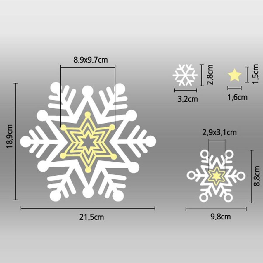 ウォールステッカー クリスマス 飾り 蓄光 雪 結晶 サンタクロース クリスマスツリー 北欧 y5|wallstickershop|03