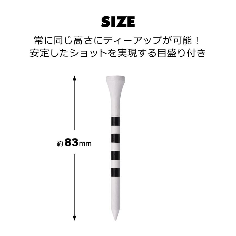 ゴルフティー ロングティー 竹 100本セット メモリ付き ゴルフ ティー