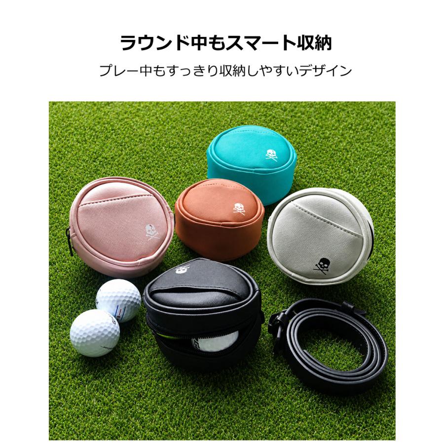 ゴルフポーチ ベルト付き ゴルフウエストポーチレディース PUレザー