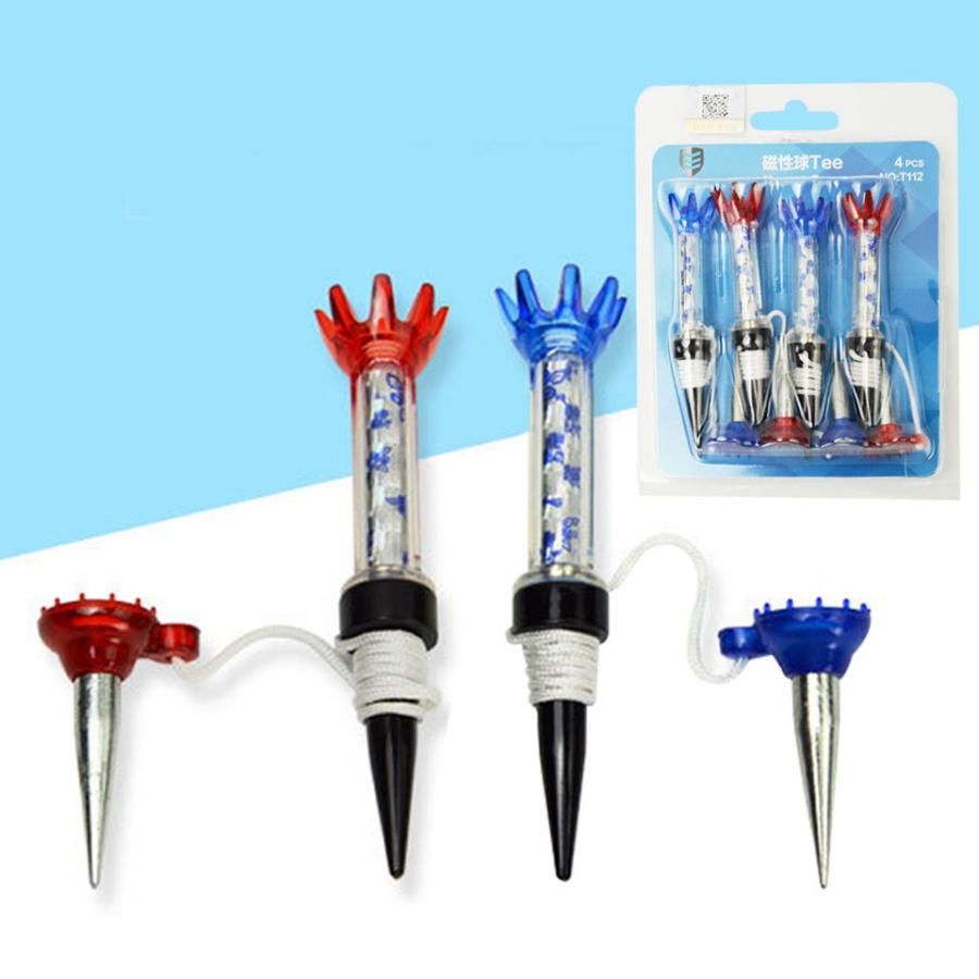 ゴルフ ティー ロング 4個セット マグネットティー ロングティー 80mm