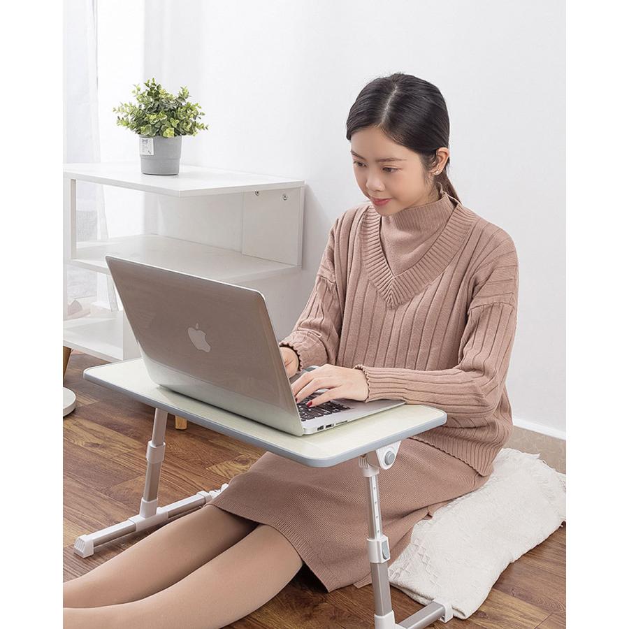 サイドテーブル 折りたたみ 昇降 テーブル 折り畳み パソコンデスク