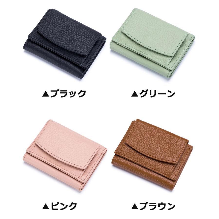 財布 ミニ財布 三つ折り財布 レディース メンズ コンパクト 本革