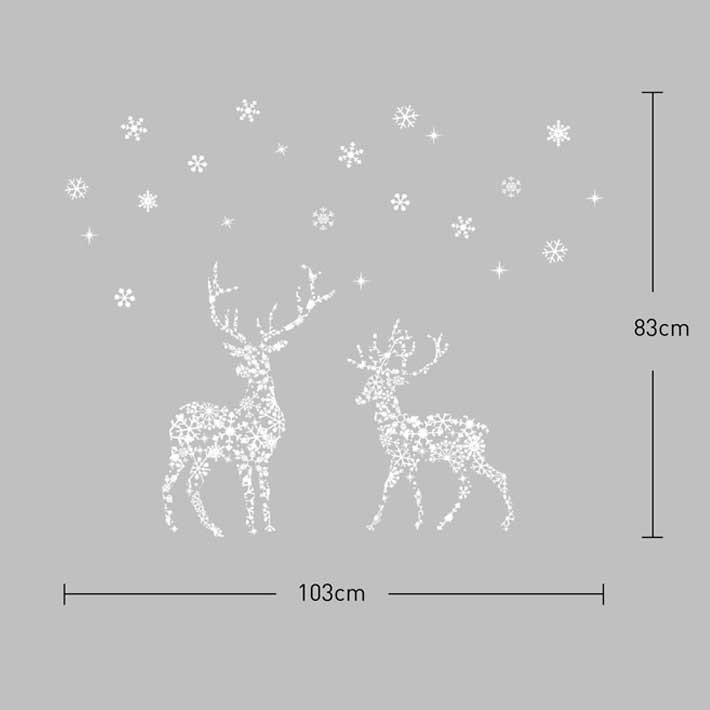 ウォールステッカー 壁 クリスマス 飾り トナカイ 雪 結晶 貼ってはがせる のりつき 壁紙シール ウォールシール ウォールステッカー本舗 宅C｜wallstickershop｜04