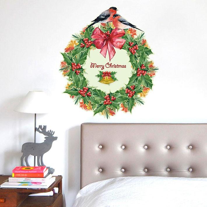 ウォールステッカー クリスマス 飾り 壁紙 クリスマスリース 花 ウォールステッカー 木 英字 ウォールデコシート 壁紙シール リメイクシート 宅c Wch 170 ウォールステッカー本舗 通販 Yahoo ショッピング
