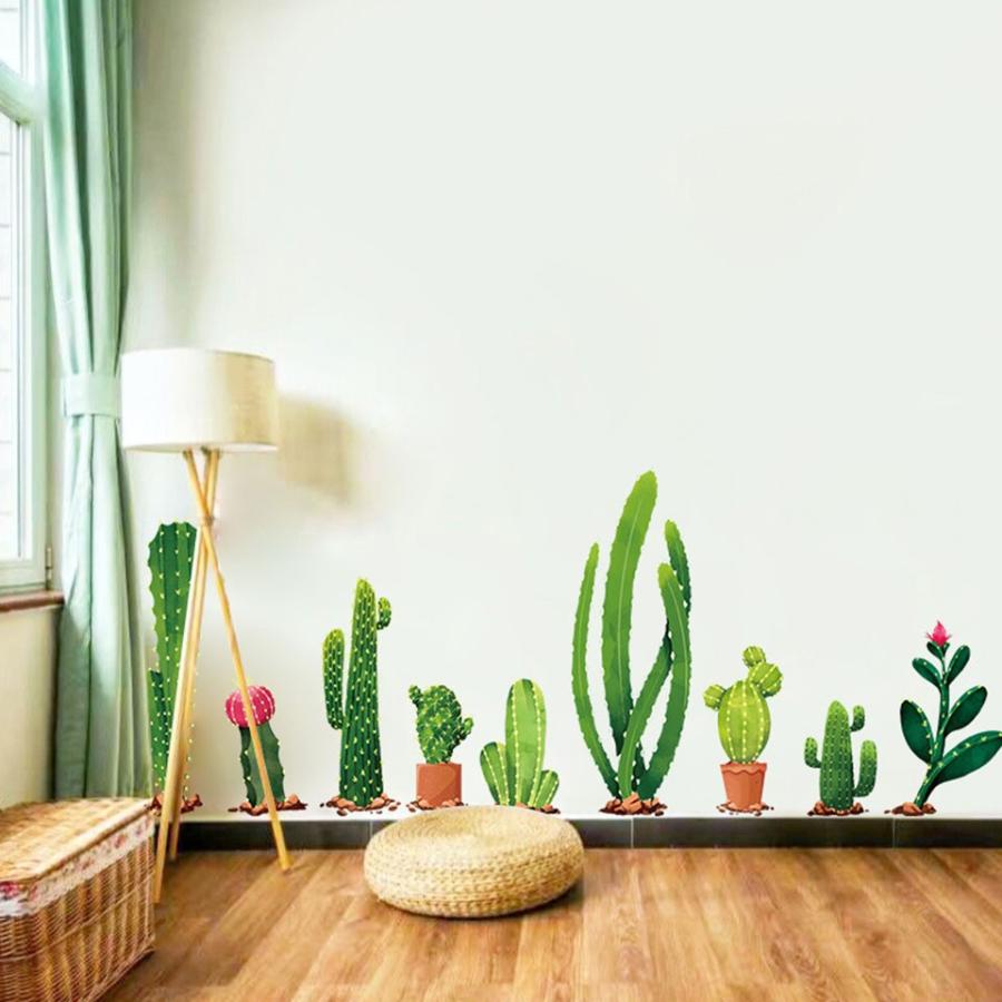ウォールステッカー サボテン 植物 グリーン トゲ 針 鉢植え 南国風 サボテンの花 多肉植物 サボテンいろいろ 貼ってはがせる 北欧 インテリアシール Wch 276 ウォールステッカー本舗 通販 Yahoo ショッピング