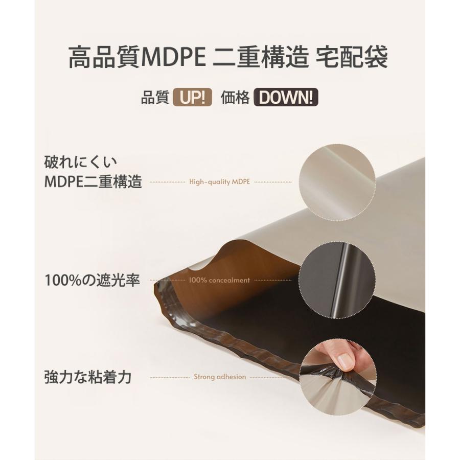 宅配ビニール袋 A4 100枚 幅25cm×高さ35cm+フタ4cm 梱包袋 宅配袋 配送