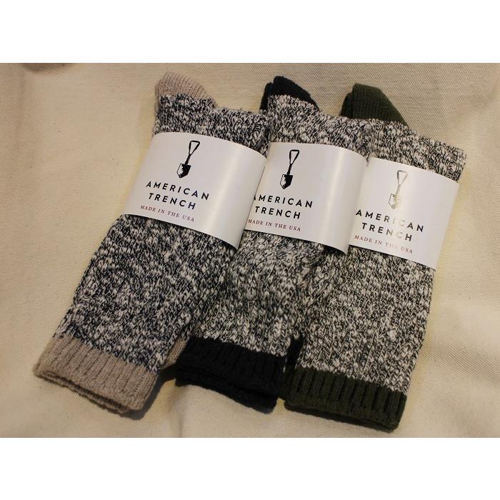 アメリカン トレンチ AMERICAN TRENCH / メンズ ミックス ソックス コットン "SLUB" (3colors) [クロネコDM便発送対応 200円] | 