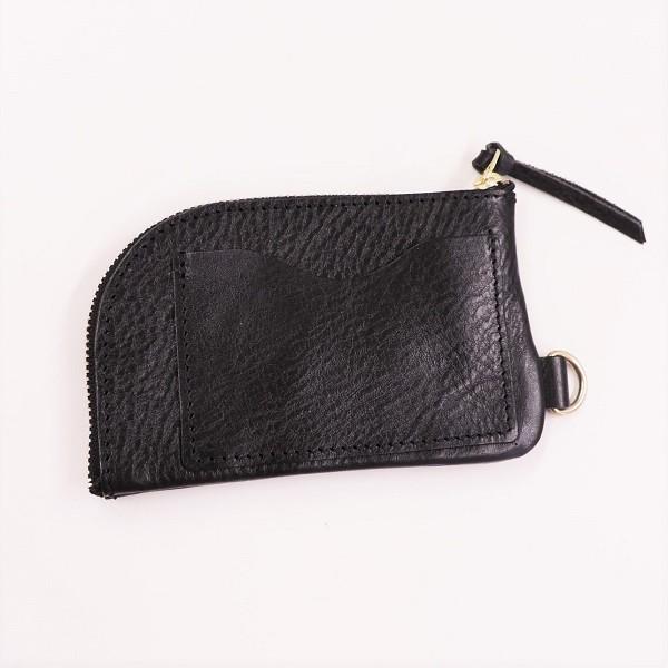 ブロンソンレザー BRONSON LEATHER / ジッパー コインパース キーチェーン付き 牛革 (ブラック) BLACK |  | 01