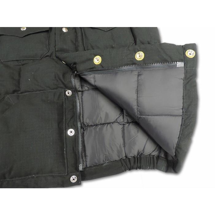 クレセント ダウン ワークス CRESCENT DOWN WORKS / クラシック ダウン ベスト Classic down vest   リップストップ コットン (BLACK) ブラック アメリカ製 | Crescent Down Works | 02