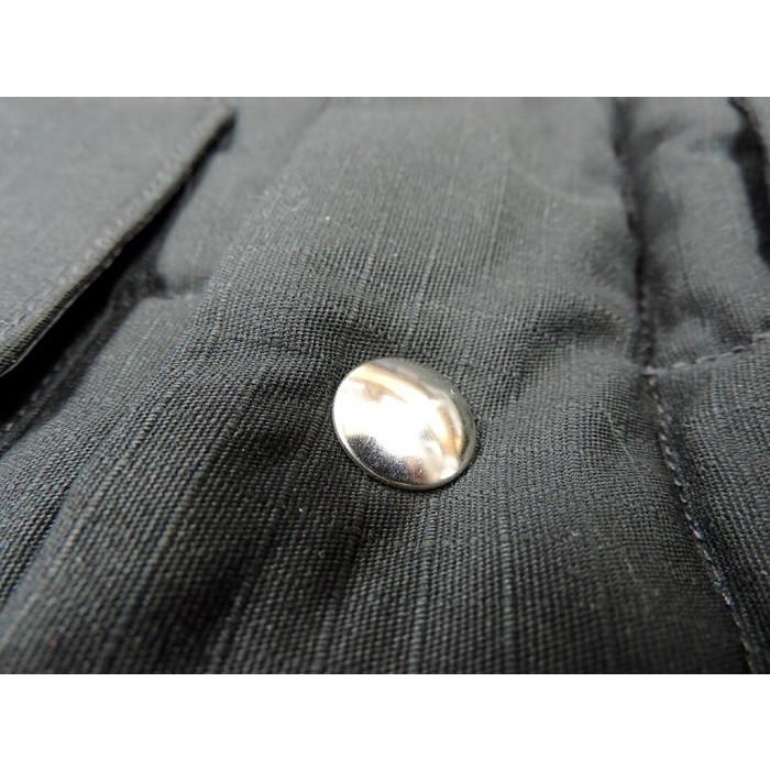 クレセント ダウン ワークス CRESCENT DOWN WORKS / クラシック ダウン ベスト Classic down vest   リップストップ コットン (BLACK) ブラック アメリカ製 | Crescent Down Works | 03