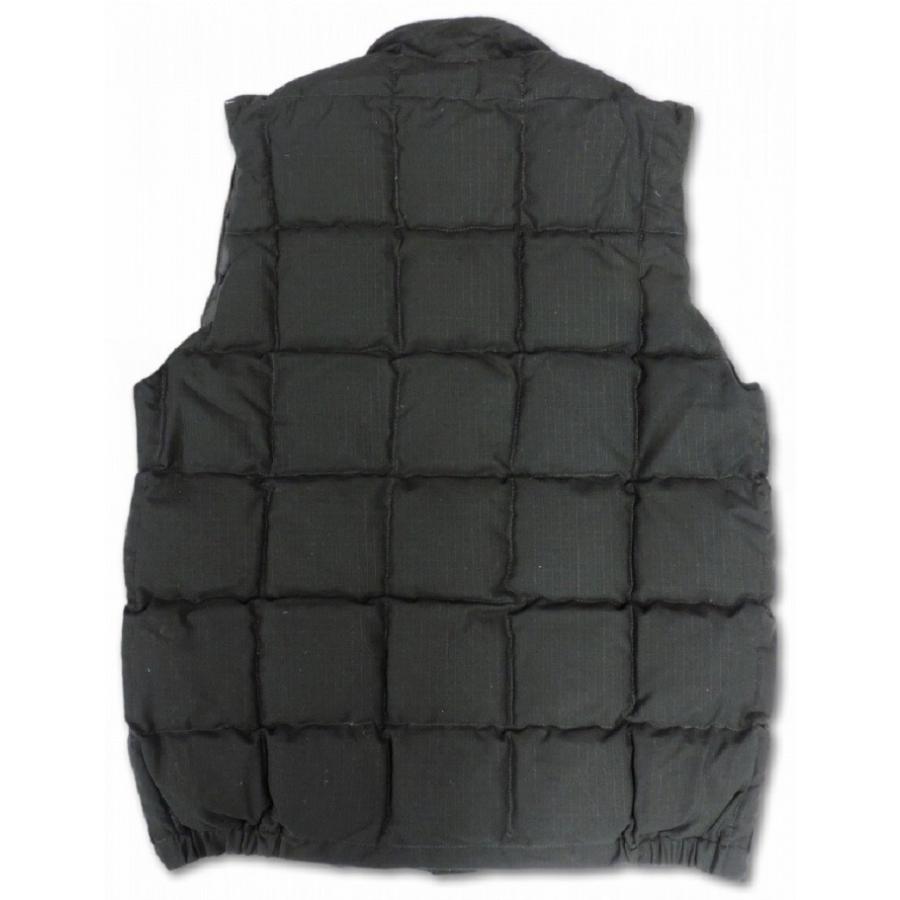 クレセント ダウン ワークス CRESCENT DOWN WORKS / クラシック ダウン ベスト Classic down vest   リップストップ コットン (BLACK) ブラック アメリカ製 | Crescent Down Works | 05