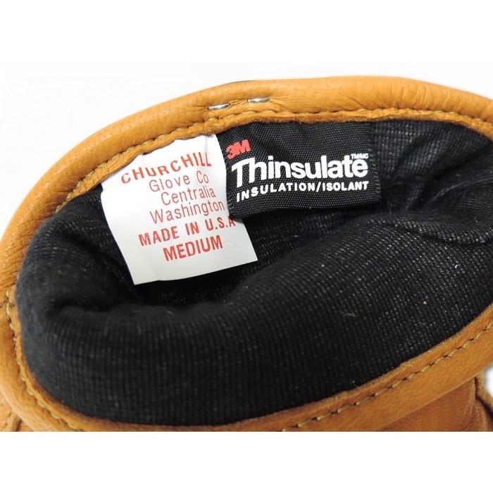 チャーチル グローブ CHURCHILL GLOVE  / Classic Standard Cuff   Thinsulate Insulation  本革  手袋 レザーグローブ (TAN) タン メンズ |  | 02