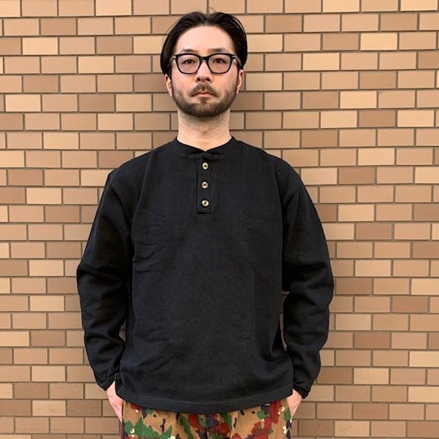 キャンバー CAMBER / ヘンリーネック 14.5オンス X-TREME JERSEY 3-BUTTON HENLEY LONG-T アメリカ製  (ブラック)