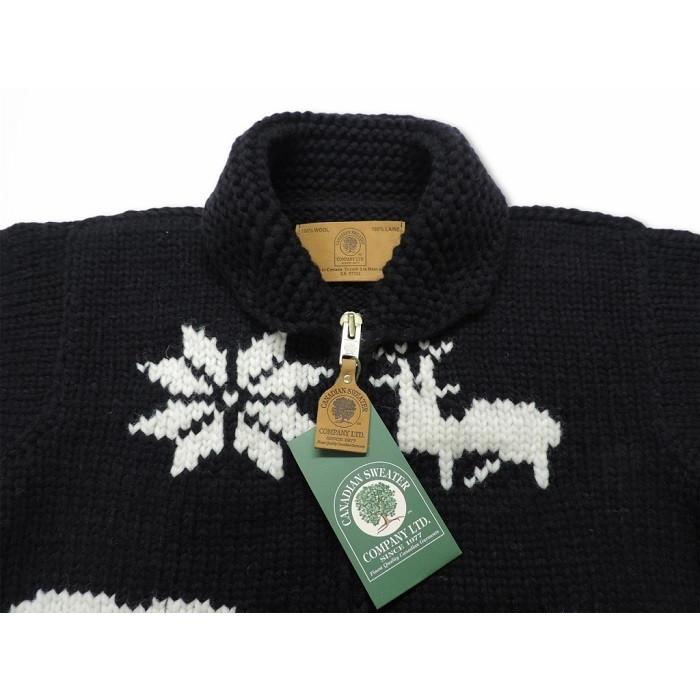 カナディアンセーター CANADIAN SWEATER /  オールパターン カウチンセーター ALL PATTERN COWICHAN  SWEATER  (BLACK) ブラック カナダ製 | Canadian Sweater Company Ltd. | 01