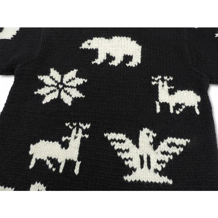 カナディアンセーター CANADIAN SWEATER /  オールパターン カウチンセーター ALL PATTERN COWICHAN  SWEATER  (BLACK) ブラック カナダ製 | Canadian Sweater Company Ltd. | 02