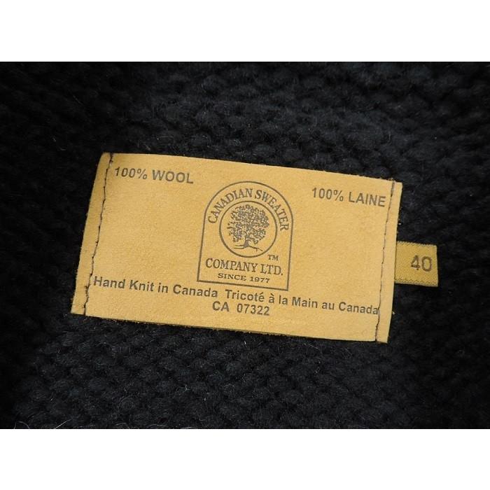 カナディアンセーター CANADIAN SWEATER /  オールパターン カウチンセーター ALL PATTERN COWICHAN  SWEATER  (BLACK) ブラック カナダ製 | Canadian Sweater Company Ltd. | 03