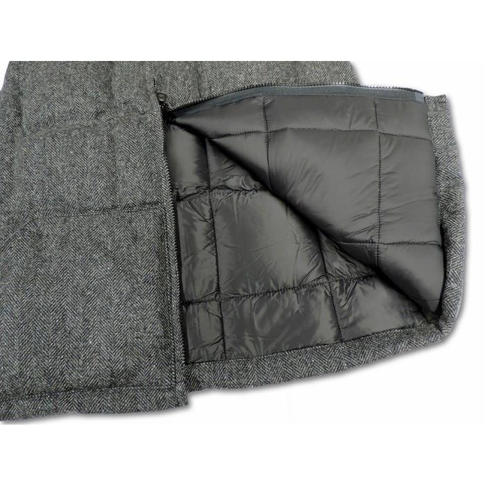 クレセント ダウン ワークス CRESCENT DOWN WORKS / インナー ダウンベスト Square Quilt Inner Vest  ウールヘリンボーン (CHARCOAL)  アメリカ製 | Crescent Down Works | 02