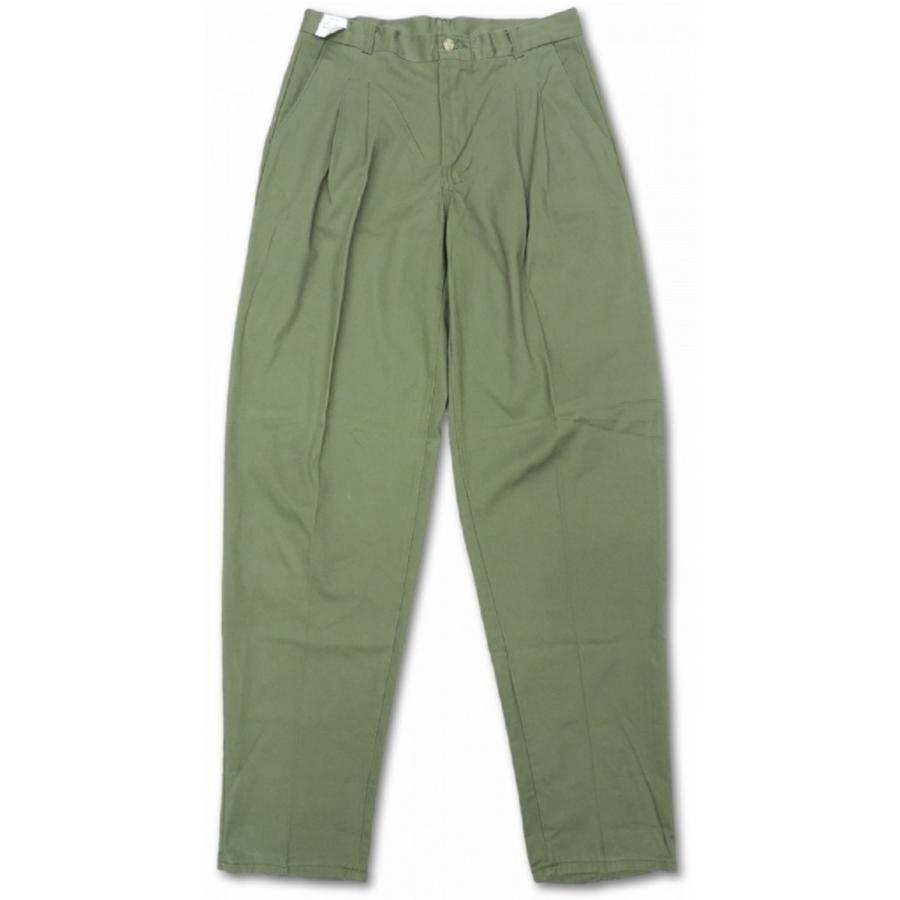 カーキジャングル KHAKI JUNGLE / チノクロスパンツ DEADSTOCK  PLETE PANT (OLIVE) デッドストック | 
