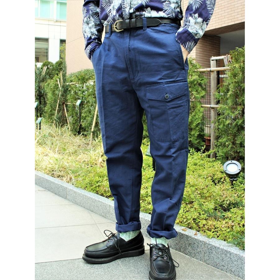マニファッツュラ・チェッカレッリ MANIFATTURA CECCARELLI / ワークパンツ #6517 WORK PANT QH コットン / リネン (ネイビー) Navy イタリア製 | 