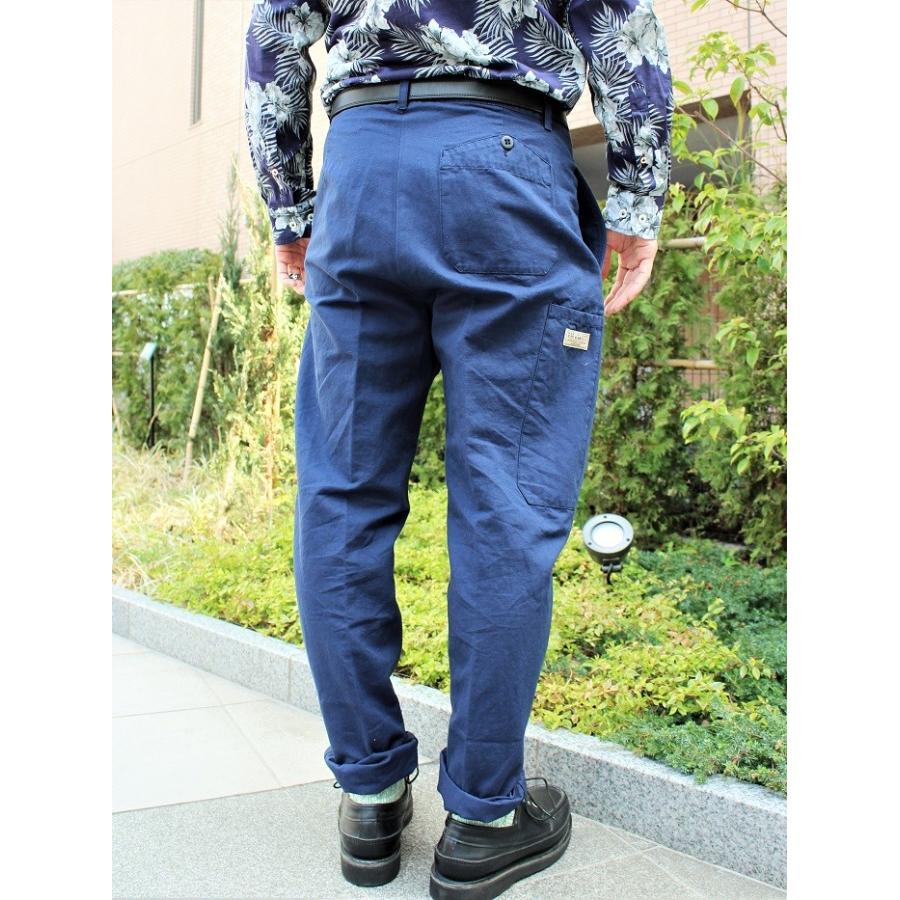 マニファッツュラ・チェッカレッリ MANIFATTURA CECCARELLI / ワークパンツ #6517 WORK PANT QH コットン / リネン (ネイビー) Navy イタリア製 |  | 01