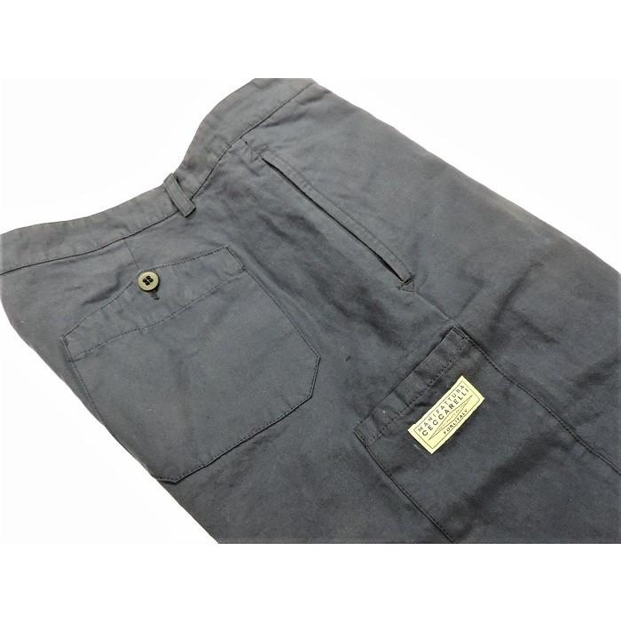 マニファッツュラ・チェッカレッリ MANIFATTURA CECCARELLI / ワークパンツ #6517 WORK PANT QH コットン / リネン (ネイビー) Navy イタリア製 |  | 04