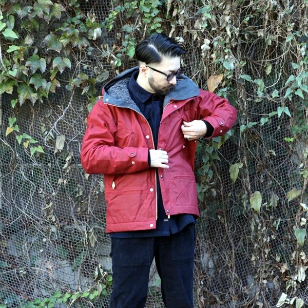 マニファッツュラ・チェッカレッリ MANIFATTURA CECCARELLI / ワックスドコットン マウンテンジャケット #7003WX  Mountain jacket (RED) レッド