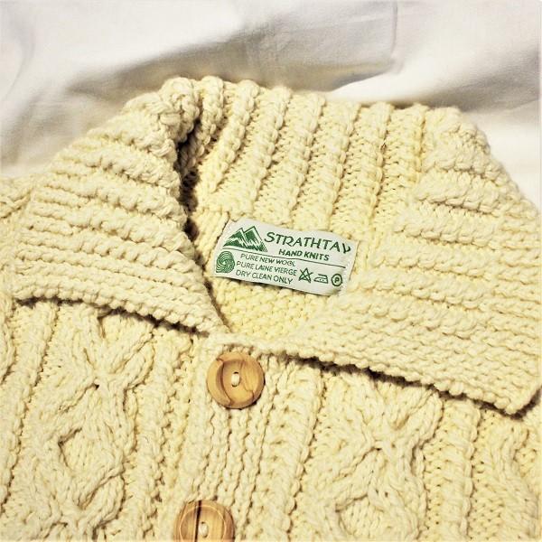 ストラステイ STRATHTAY / 3A ランバー カーディガン ニット （ARAN）スコットランド | INVERALLAN | 04