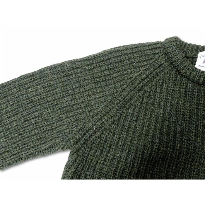 トラッドハウンド TRADHOUND /  ブリティッシュウール  クルーネック セーター CREW SWEATER  (LODEN) ダークグリーン イギリス製 | HIGHLAND 2000 | 03