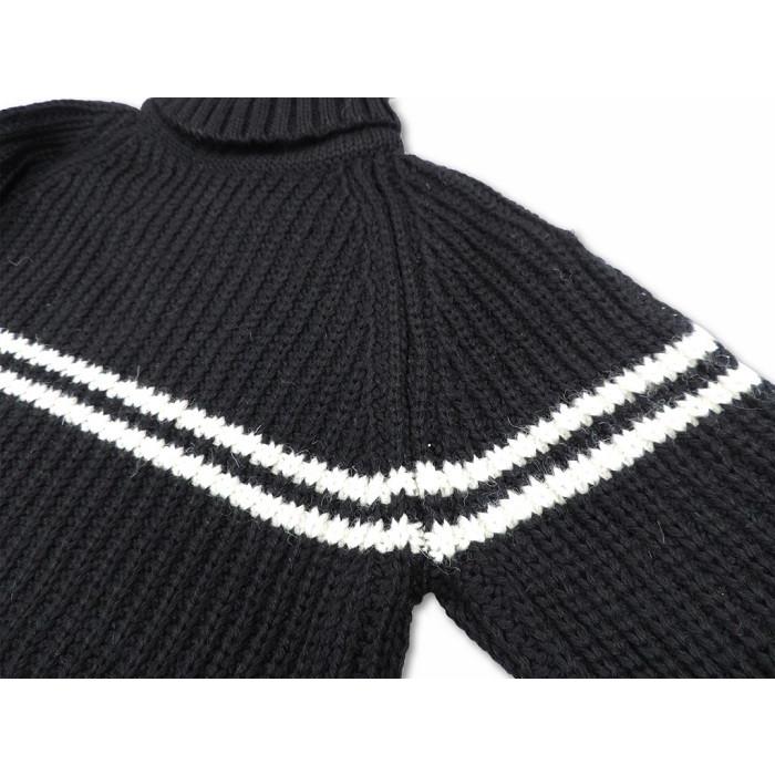 トラッドハウンド TRADHOUND /  ブリティッシュウール  タートルネック セーター ROLLNECK SWEATER  (BLACK) ブラック イギリス製｜walnutsimport｜02