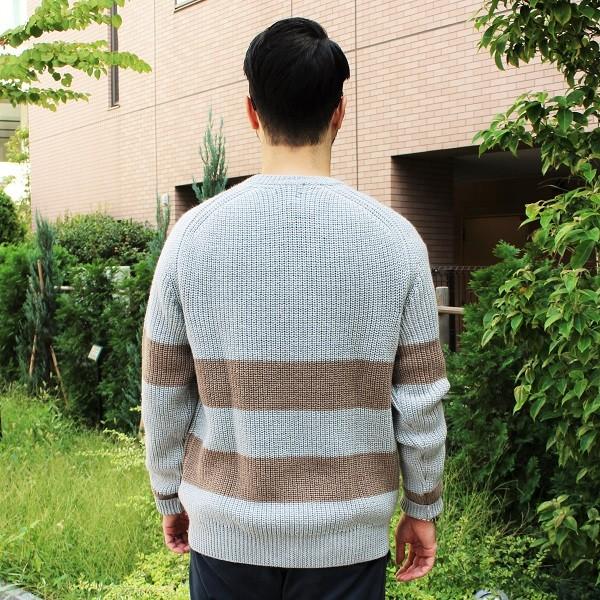 ウールリッチ WOOLRICH / メンズ メリノウール セーター ストライプ Merinos Stripe Sweater  (グレー) DRIFTER GREY STRIPES｜walnutsimport｜02
